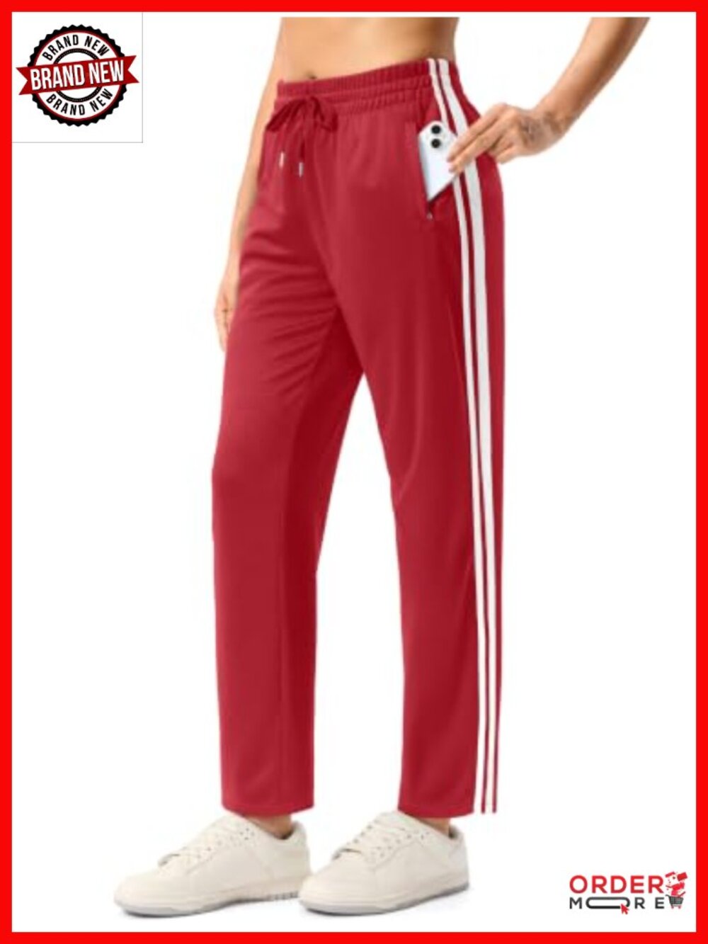 Women's Track Pants 2 Zipper Pockets Athletic Pants